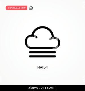 Icona vettore semplice Hail-1. Illustrazione vettoriale semplice e moderna per siti Web o applicazioni mobili Illustrazione Vettoriale