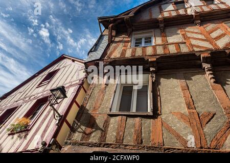 Belle facciate a vannes, Francia Foto Stock