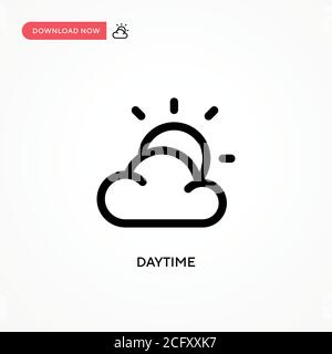 Icona vettoriale semplice diurna. Illustrazione vettoriale semplice e moderna per siti Web o applicazioni mobili Illustrazione Vettoriale