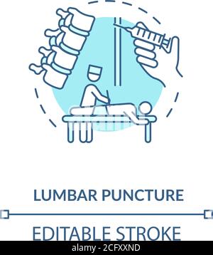 Icone del concetto di foratura lombare Illustrazione Vettoriale