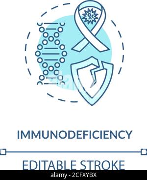 Icona del concetto di immunodeficienza Illustrazione Vettoriale