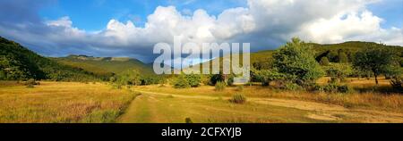 Lazoropole, Macedonia - pomeriggio parco nazionale paesaggio scena Foto Stock