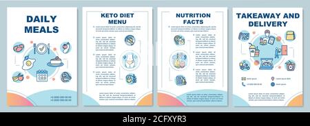Modello di brochure sui dati nutrizionali Illustrazione Vettoriale
