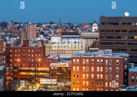 Portland, Maine, Stati Uniti d'America skyline del centro. Foto Stock