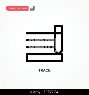 Icona traccia vettore semplice. Illustrazione vettoriale semplice e moderna per siti Web o applicazioni mobili Illustrazione Vettoriale