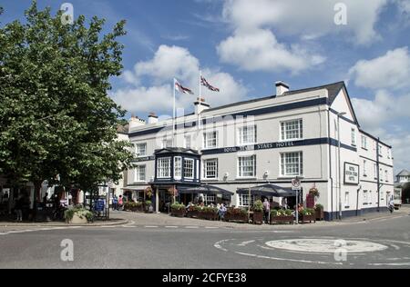 Il popolare Royal Seven Stars Hotel in Fore Street AT La storica città del Devonshire di Totnes Foto Stock