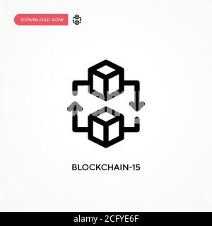 Blockchain-15 icona vettore semplice. Illustrazione vettoriale semplice e moderna per siti Web o applicazioni mobili Illustrazione Vettoriale