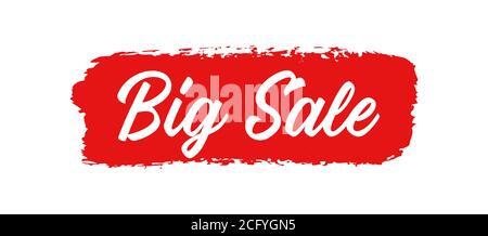 Mano abbozzato GRANDE preventivo DI VENDITA come banner. Scritte commerciali disegnate per volantino, poster, pubblicità, etichetta. Illustrazione Vettoriale