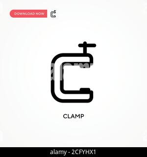 Icona CLAMP Simple Vector. Illustrazione vettoriale semplice e moderna per siti Web o applicazioni mobili Illustrazione Vettoriale