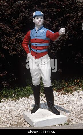 JOCKEY HORSE HITCHING POSTS, LEXINGTON, KENTUCKY, USA, ANNI 80 Foto Stock