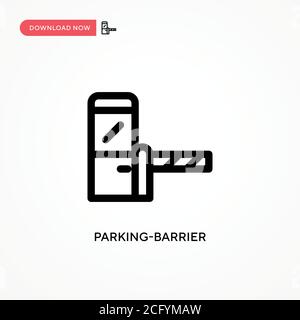 Icona vettore semplice barriera di parcheggio. Illustrazione vettoriale semplice e moderna per siti Web o applicazioni mobili Illustrazione Vettoriale