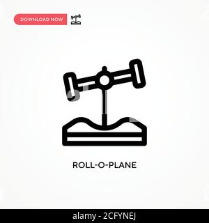 Icona vettore semplice roll-o-plane. Illustrazione vettoriale semplice e moderna per siti Web o applicazioni mobili Illustrazione Vettoriale