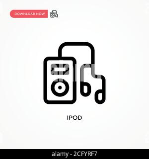 Icona vettore semplice iPod. Illustrazione vettoriale semplice e moderna per siti Web o applicazioni mobili Illustrazione Vettoriale