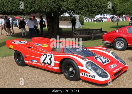 Porsche 917K (1969), vincitore del premio 'Best in Show', Concours of Elegance 2020, Hampton Court Palace, Londra, Regno Unito, Europa Foto Stock