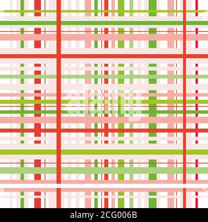 Sfondo vettoriale plaid a scacchi. Tartan verde rosa, motivo a plaid senza cuciture, asciugamano controllato, plaid astratti geometrici Illustrazione Vettoriale