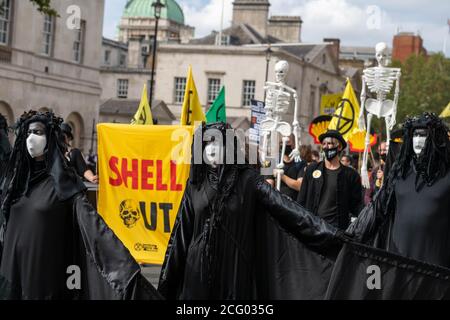 Londra, Regno Unito. 8 Settembre 2020. XR ribellione protesta, Whitehall London UK Credit: Ian Davidson/Alamy Live News Foto Stock