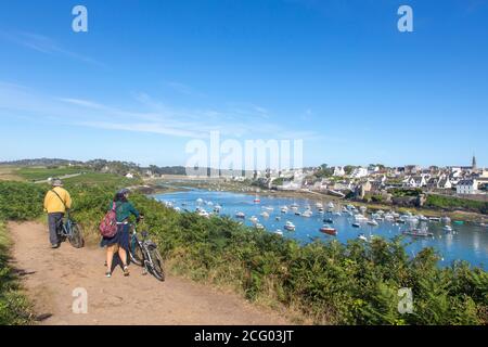 Francia, Finistere, Iroise See, Parco Naturale Regionale Armorique, le Conquet, penisola Kermorvan, passeggiata sulla GR 34 Foto Stock