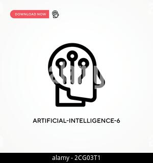 Intelligenza artificiale-6 icona vettore semplice. Illustrazione vettoriale semplice e moderna per siti Web o applicazioni mobili Illustrazione Vettoriale