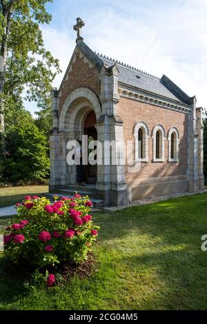 Francia, Essonne, Yerres, PROPRIETE Caillebotte è una proprietà che apparteneva alla famiglia del pittore Gustave Caillebotte, cappella Notre-Dame du Lier Foto Stock