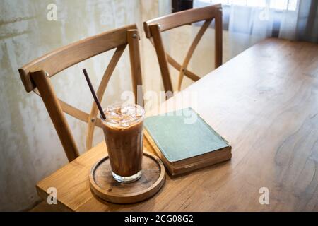Delizioso caffè ghiacciato e il cioccolato al latte fuso bere, stock photo Foto Stock