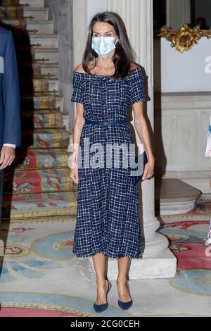 Madrid, Spagna. 8 settembre 2020. Re Felipe VI di Spagna e la regina Letizia di Spagna partecipano all'evento Cooperator's Day al Palazzo Viana il 08 settembre 2020 a Madrid, Spagna. **SOLO PER gli Stati Uniti** credito: Jimmy Olsen/Media Punch/Alamy Live News Foto Stock