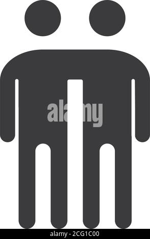 persone insieme hugging comunità e partnership silhouette icona illustrazione vettoriale Illustrazione Vettoriale