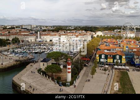 La Rochelle, Francia. 21 Agosto 2020. Vista generale del vecchio porto di la Rochelle, Charente-Maritime, Francia. Foto Stock