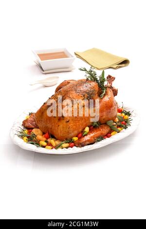 Passo dopo passo del tacchino arrosto classico per Natale Foto Stock