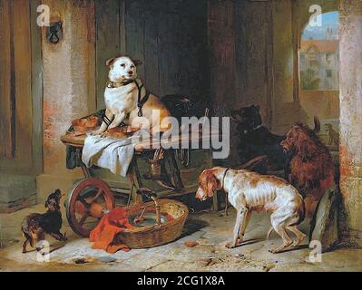 Landseer Sir Edwin Henry - un Jack in ufficio - British School - 19 ° secolo Foto Stock