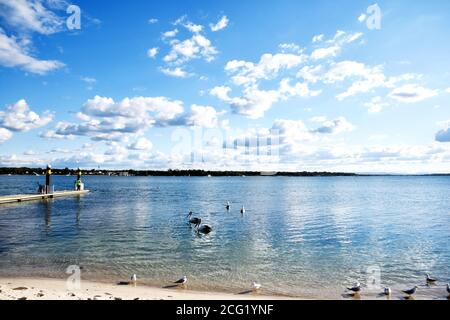 L'ACQUA VEDE L'AUSTRALIA. Passaggio della pietra pomicestone Foto Stock