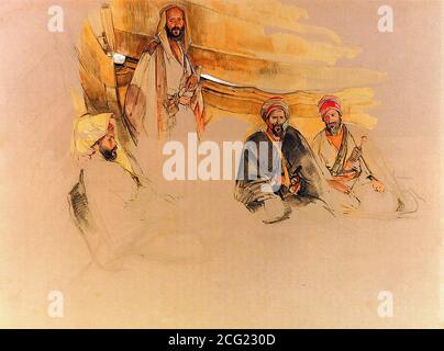 Lewis John Frederick - un accampamento beduino Monte Sinai - British School - 19 ° secolo Foto Stock