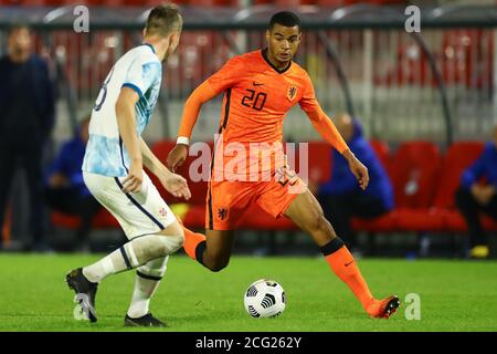 ALMERE, PAESI BASSI - 8 SETTEMBRE: Cody Gakpo dei Paesi Bassi durante la partita di qualificazione UEFA Euro Under 21 tra Paesi Bassi e Norvegia l'8 settembre 2020 ad Almere, Paesi Bassi. *** Local Caption *** Cody Gakpo Foto Stock