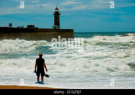 Signora della Luce faro - Porto - Portogallo Foto Stock