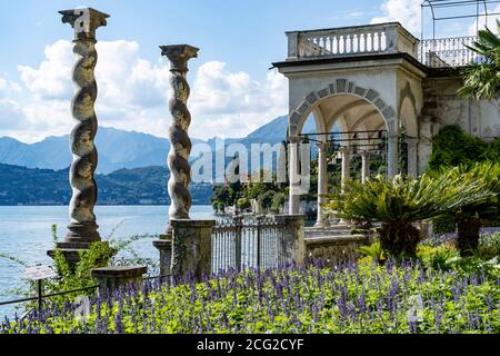 Italia. Lombardia. Lago di Como. Villaggio di Varenna. Giardini di Villa Monastero Foto Stock