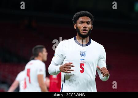 Copenaghen, Danimarca. 8 settembre 2020. Joe Gomez (5) dell'Inghilterra visto durante la partita della UEFA Nations League tra Danimarca e Inghilterra a Parken a Copenhagen. (Photo Credit: Gonzales Photo/Alamy Live News Foto Stock