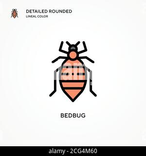 Icona vettore Bedbug. Concetti moderni di illustrazione vettoriale. Facile da modificare e personalizzare. Illustrazione Vettoriale