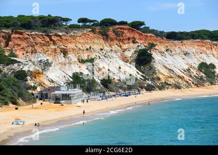 Praia da Falesia Beach, Albufeira, Algarve, Portogallo Foto Stock