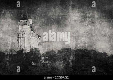 Castello medievale Lichtenstein a Maria Enzersdorf in bassa Austria vicino Vienna Foto Stock