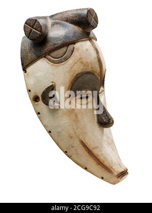 Maschera di scimmia tribale africana cerimoniale, maschera di tribù  tradizionale in legno, tagliata fuori Foto stock - Alamy