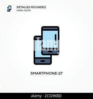 Icona vettore smartphone-27. Concetti moderni di illustrazione vettoriale. Facile da modificare e personalizzare. Illustrazione Vettoriale