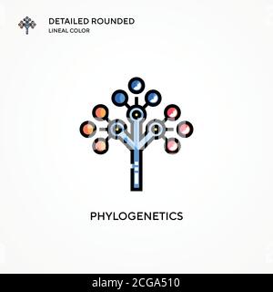 Icona del vettore di fisiogenetica. Concetti moderni di illustrazione vettoriale. Facile da modificare e personalizzare. Illustrazione Vettoriale