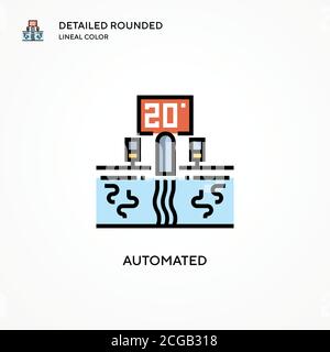 Icona vettore automatico. Concetti moderni di illustrazione vettoriale. Facile da modificare e personalizzare. Illustrazione Vettoriale