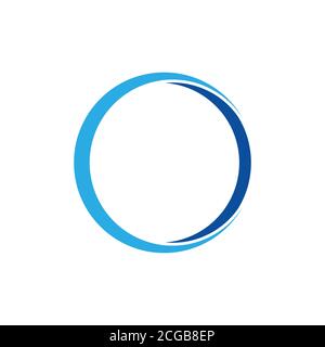 semplice vettore di logo 3d ad anello blu Illustrazione Vettoriale