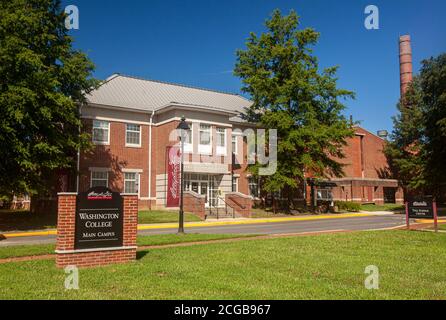 Chestertown, MD, USA 08/30/2020: Il campus principale del Washington College, un college privato di materie umanistiche fondato nel 1782 a Chestertown, MD. George Wash Foto Stock