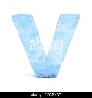 Rendering 3d font ICE, lettera B Foto Stock