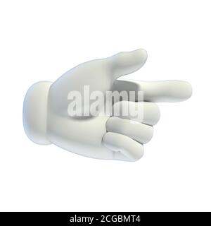 Set di mani cartoon - rendering 3d con la mano di puntamento Foto Stock