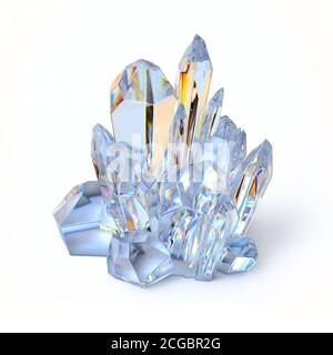 Rendering 3d in cristallo di vetro Foto Stock