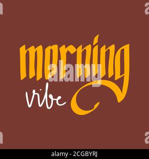 Buongiorno Sunshine bello vettore Calligraphy lettering motivazione frase Poster disegno. doodle illustrazione vettoriale Illustrazione Vettoriale