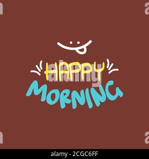 Buongiorno Sunshine bello vettore Calligraphy lettering motivazione frase Poster disegno. doodle illustrazione vettoriale Illustrazione Vettoriale