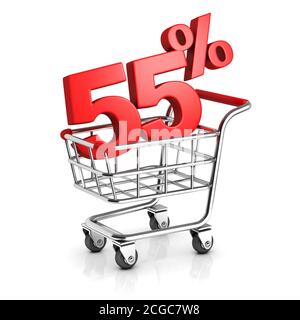 55% di sconto nel carrello Foto Stock